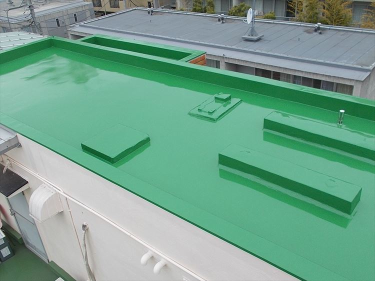 屋上防水 ウレタン塗膜防水密着工法