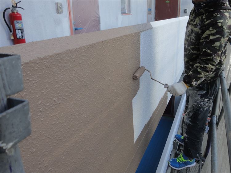 共用廊下手摺壁(外壁) 塗装