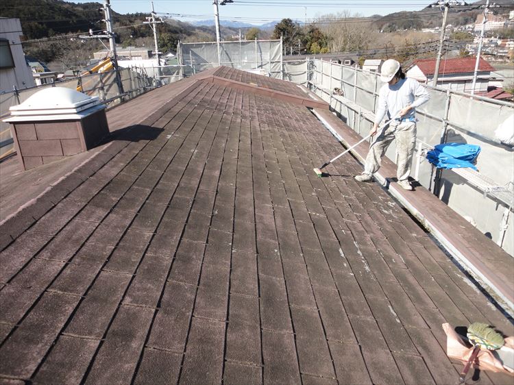 アスファルトシングル屋根 下地清掃