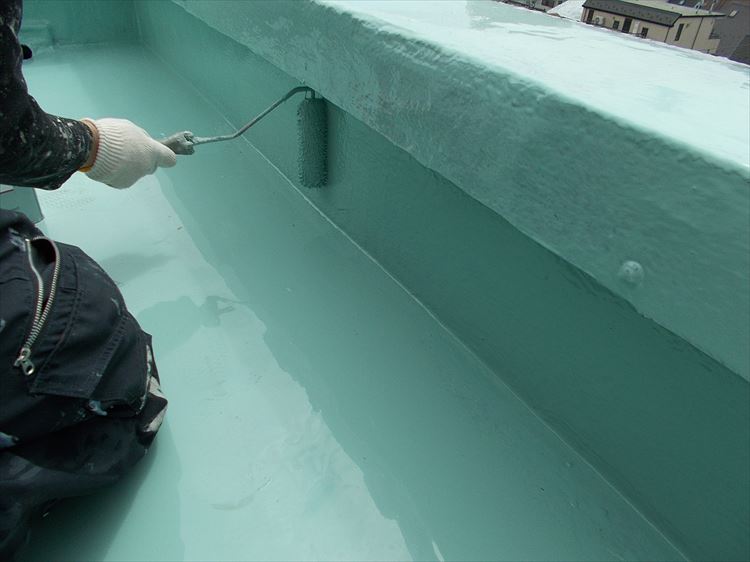 屋上防水 ウレタン塗膜防水密着工法